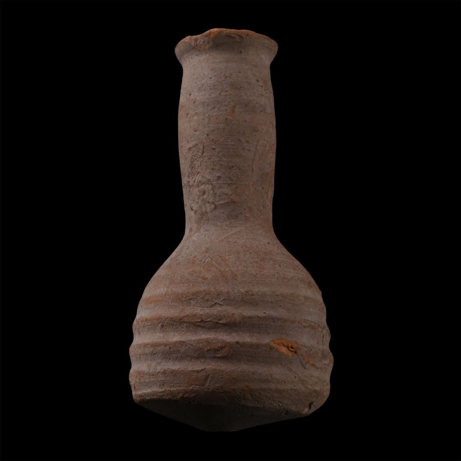 Roman Ribbed Terracotta Bottle