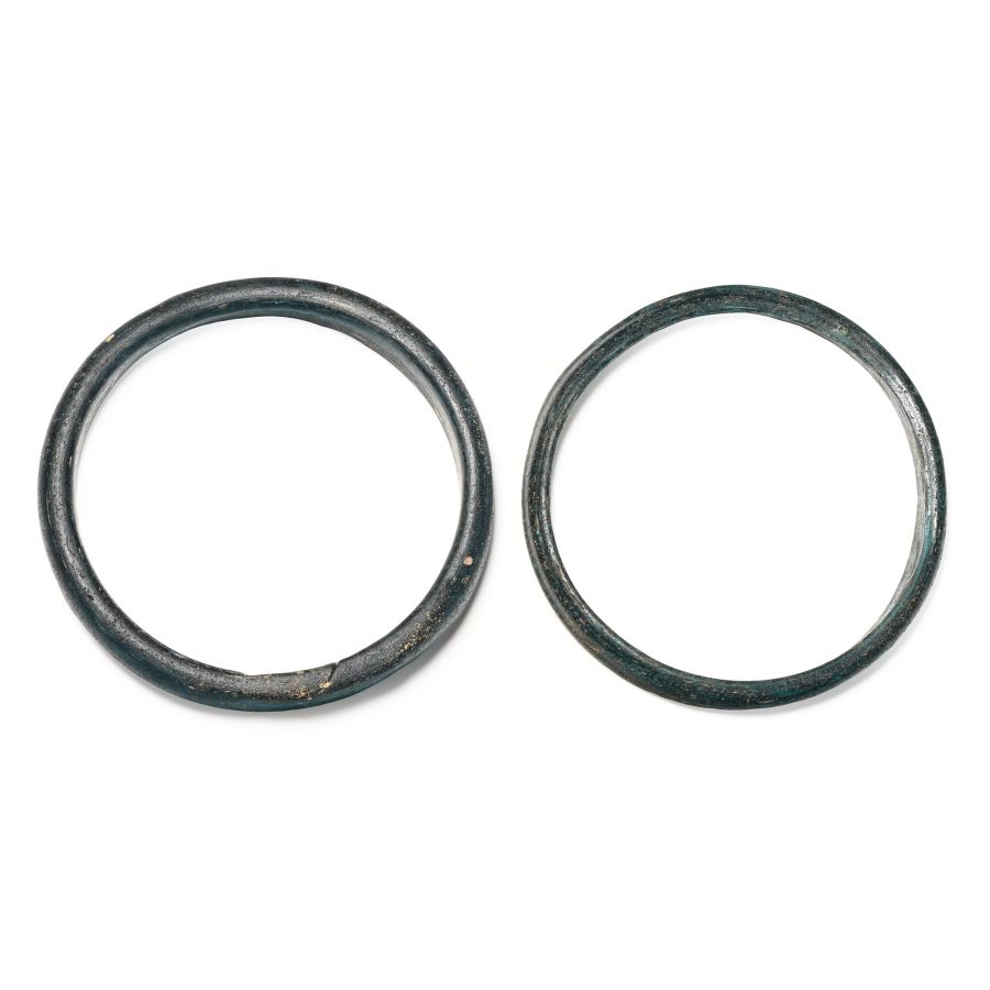 Roman Blue Glass Bangle Pair