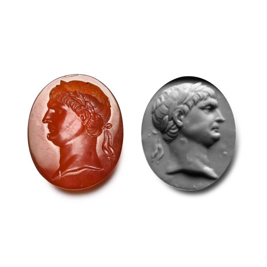 Neoclassical Carnelian Gemstone of Roman Emperor Trajan