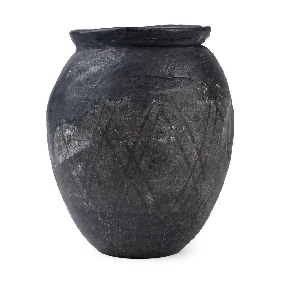 Romano-British Decorated Black-Burnished Ware Vessel