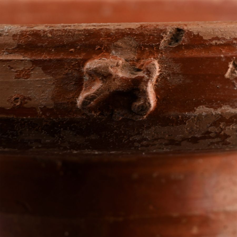 Roman Arretine Red Slip Terra Sigillata Cup with Rosettes and Rabbits and SEX.M.D. Maker's Mark