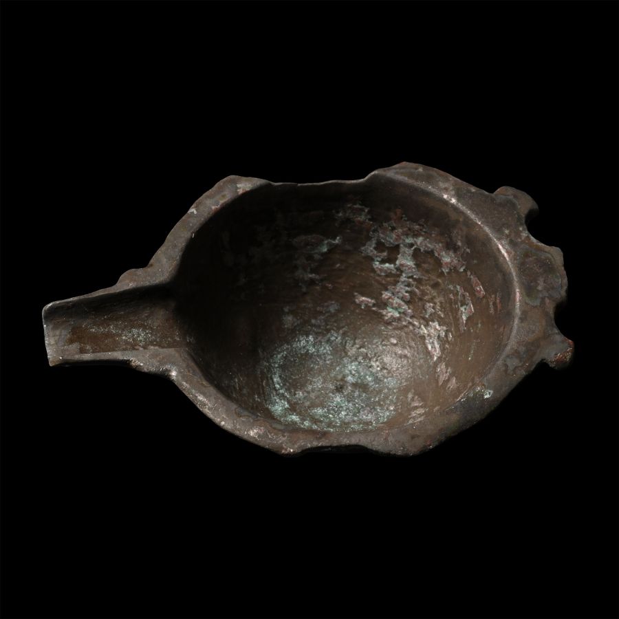 Late Roman Bronze Oil Lamp Filler