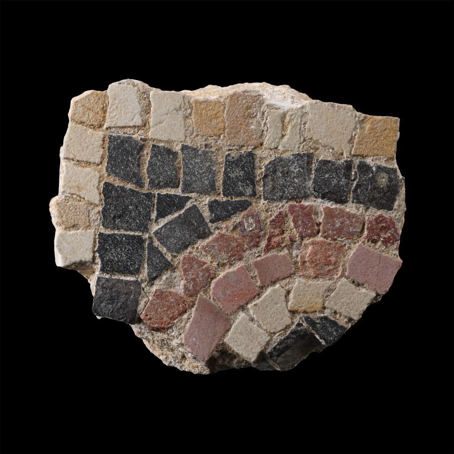 Late Roman Floor Mosaic Corner Fragment