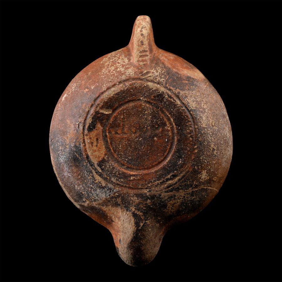 Roman Terracotta Oil Lamp with Victory Quadriga