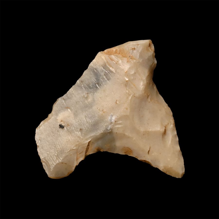 British Stone Age Knapped Flint Chisel Tip Arrowhead from Farnham
