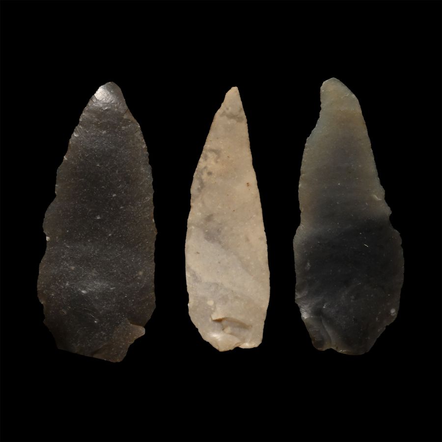 British Stone Age Knapped Flint Blades from Farnham