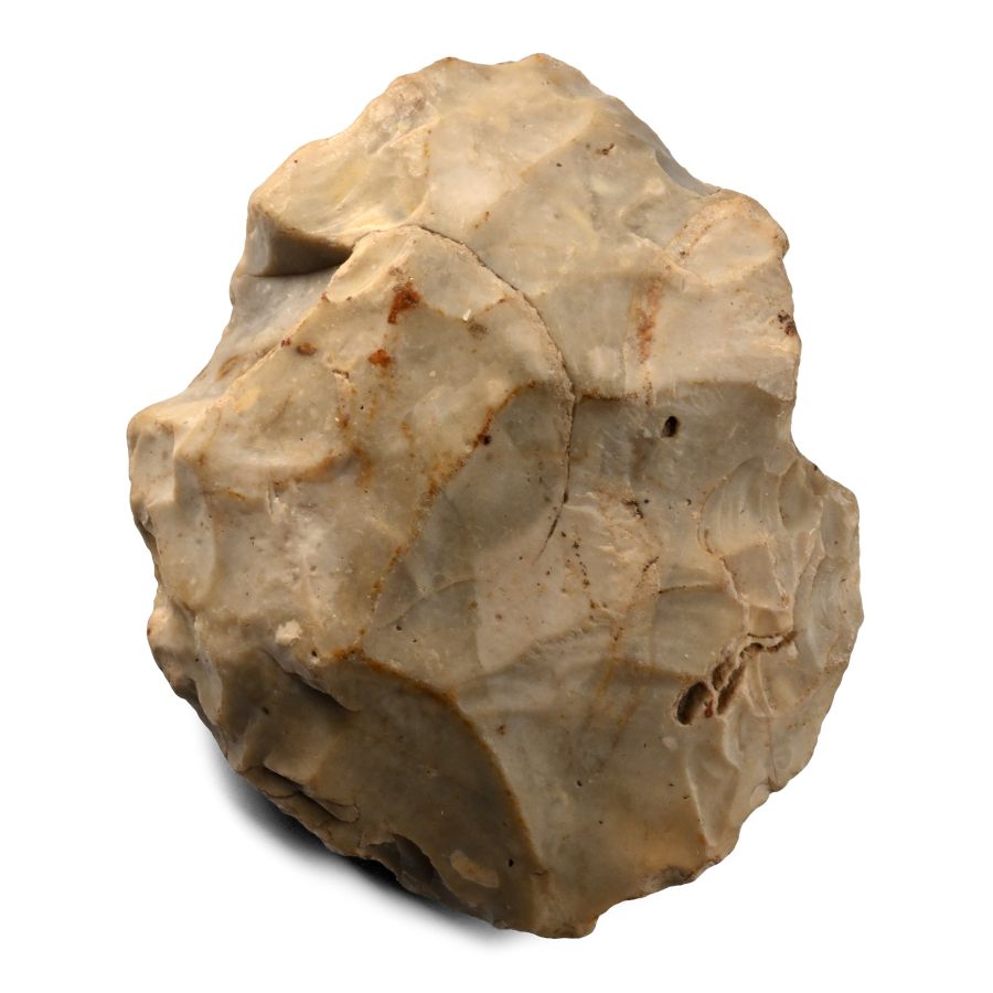 British Stone Age Mousterian Knapped Flint Bifacial Handaxe from Farnham Made by Neanderthal Man