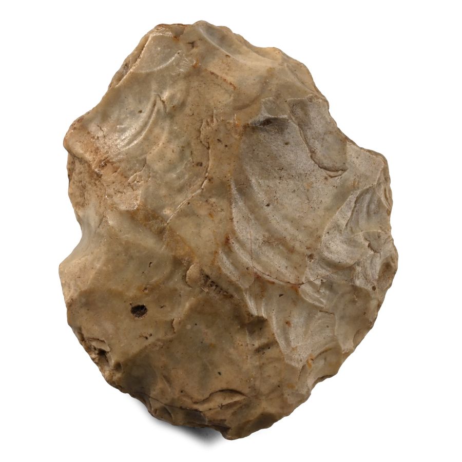 British Stone Age Mousterian Knapped Flint Bifacial Handaxe from Farnham Made by Neanderthal Man