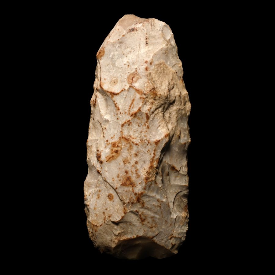 French Stone Age Knapped Cream Flint Adze