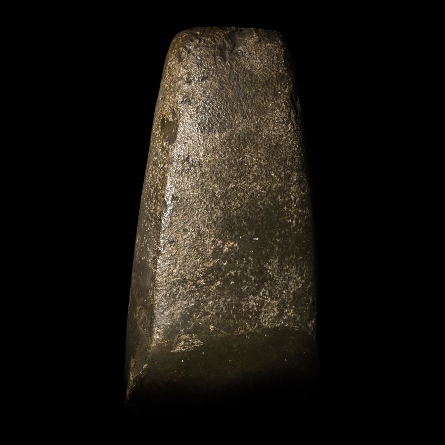 Stone Age Polished Black Stone Axe Head