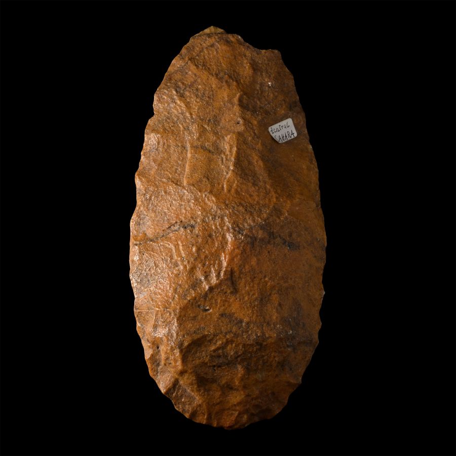 Very Large African Stone Age Homo Erectus Knapped Quartzite Handaxe
