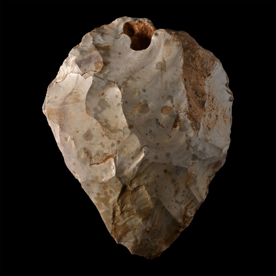 Italian Stone Age Knapped Flint Handaxe