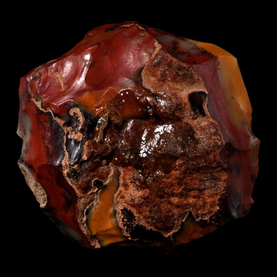 Stone Age Mousterian Knapped Fontmaure Jasper Neanderthal Ovate Scraper