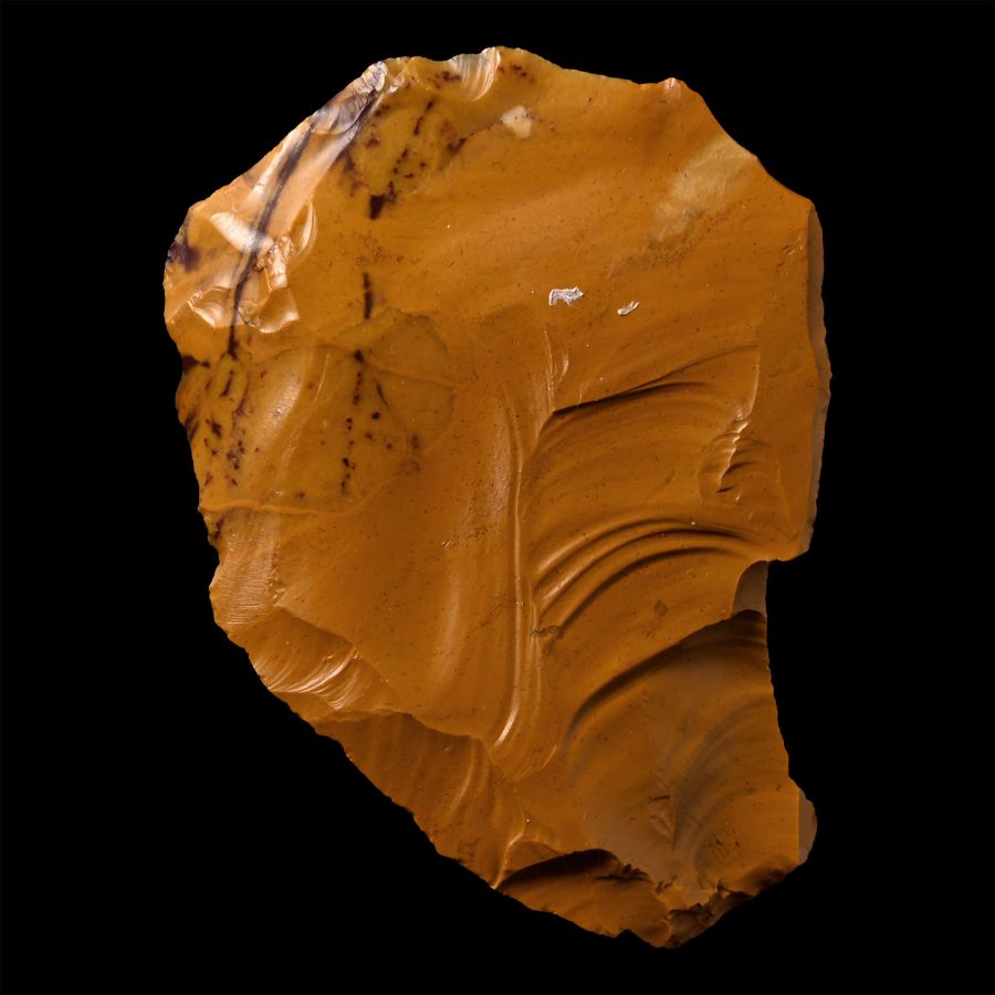Stone Age Mousterian Knapped Fontmaure Jasper Neanderthal Scraper