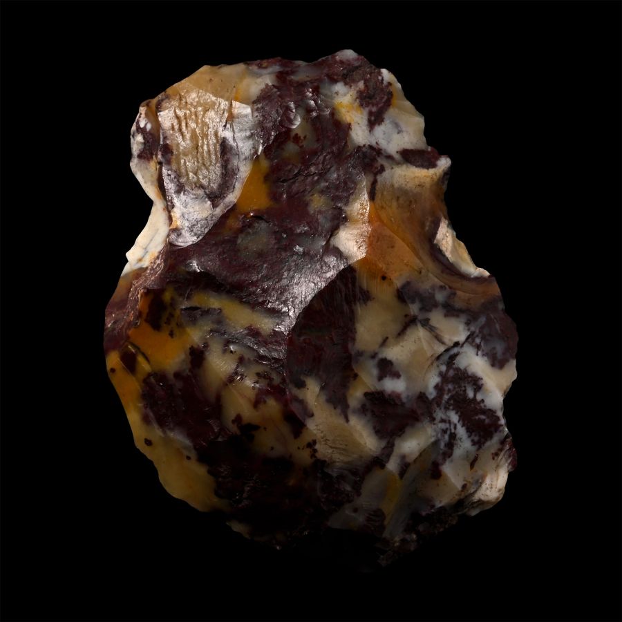Stone Age Mousterian Knapped Fontmaure Jasper Neanderthal Tortoise-Back Knife