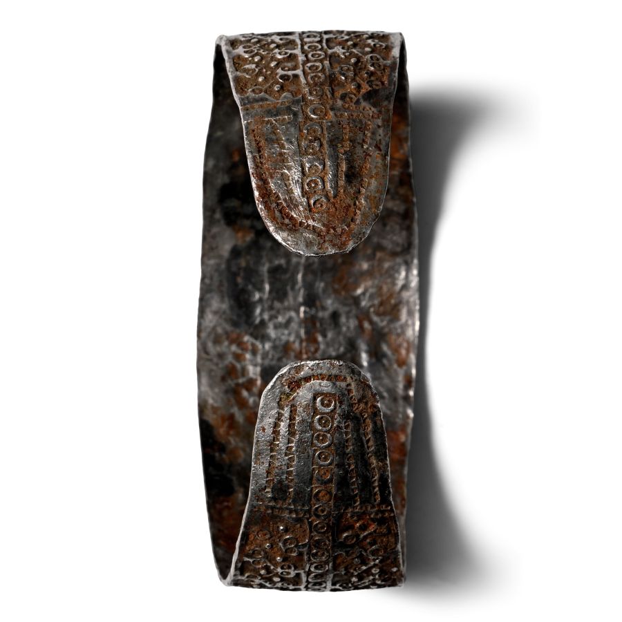 Viking Stamped Silver Bracelet