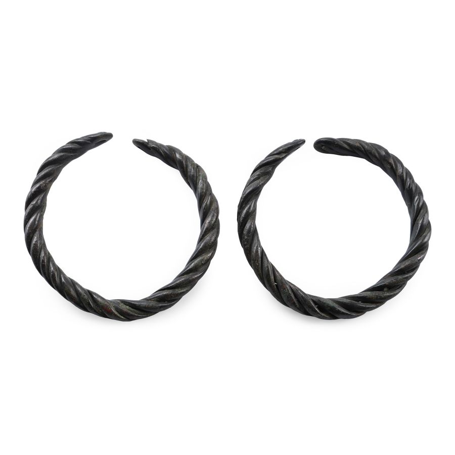 Viking Age Twisted Bar Bracelet Pair