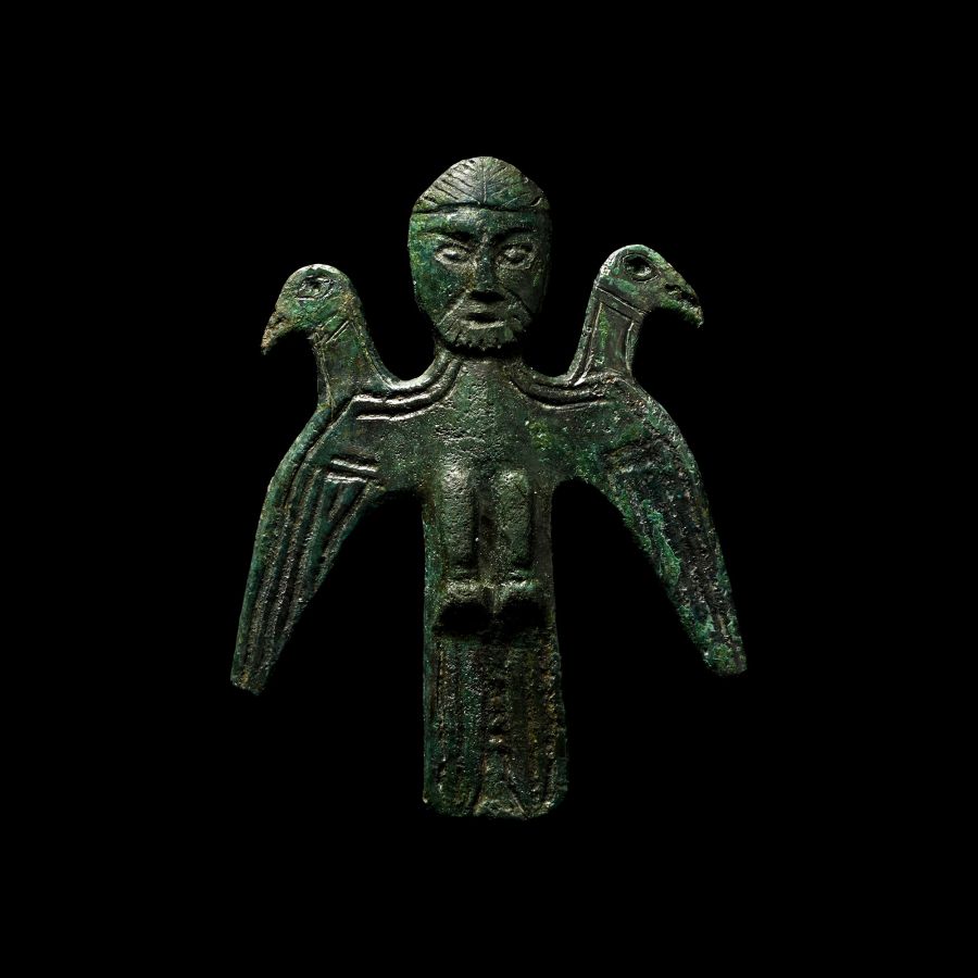 Pre-Viking Age Bronze Shaman Pendant
