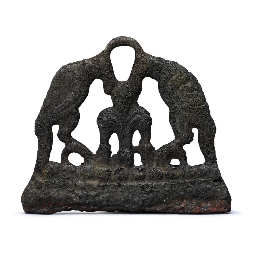 Viking Age Bronze Odin with Ravens Fire Striker