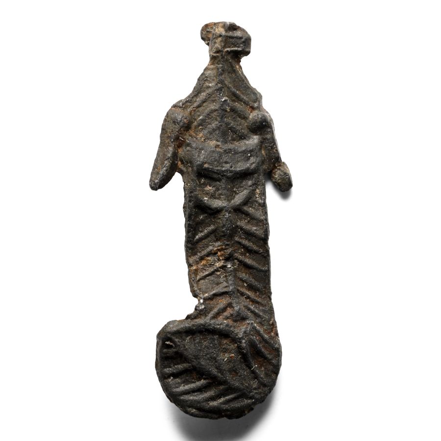 Medieval Pewter Prince Arthur Ostrich Feather Pilgrim's Badge