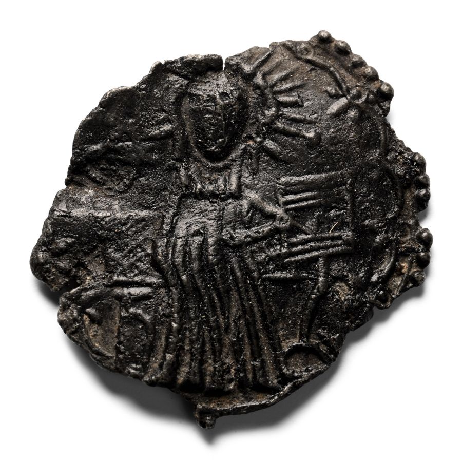 Medieval Pewter Lady Saint Pilgrim's Badge