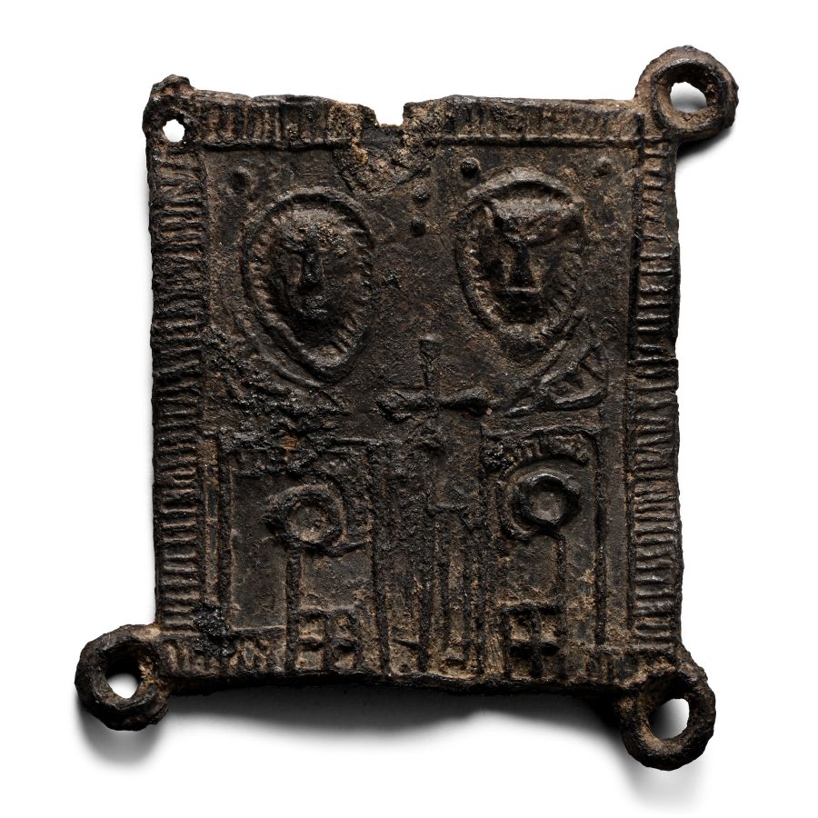 Medieval Pewter Pilgrim's Badge with Saints