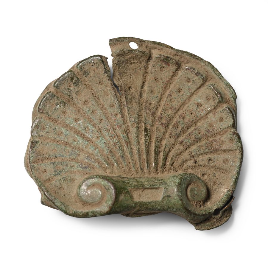 Medieval Bronze Scallop Shell Pilgrim's Badge