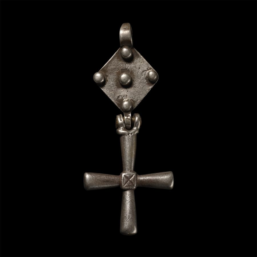 Late Medieval Silver Cross on Hanger