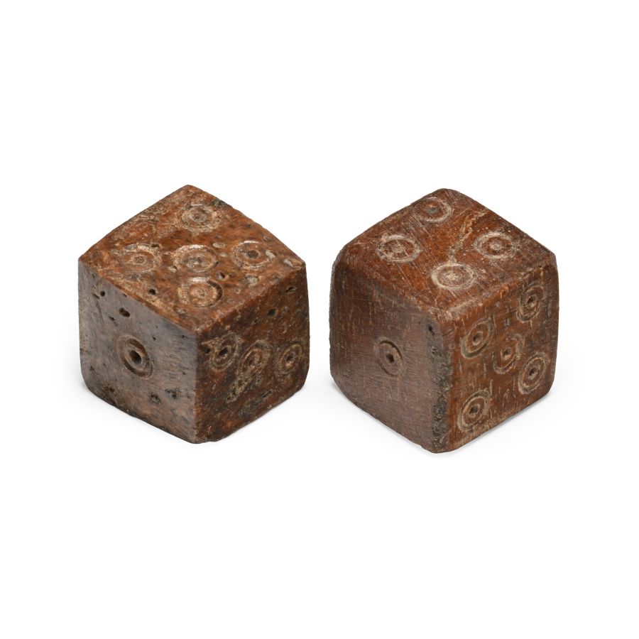 Large Roman Gaming Dice Pair