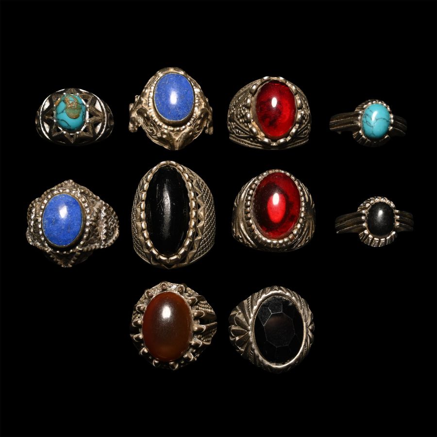 Bedouin Silver-Coloured Metal Ring Group