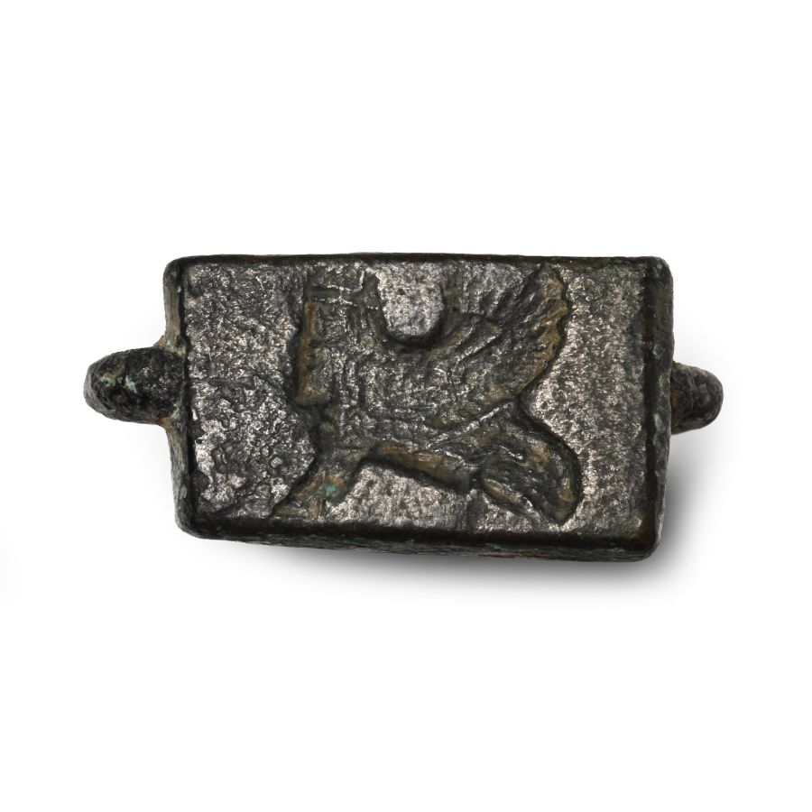 Western Asiatic Bronze Seal with Gryphon