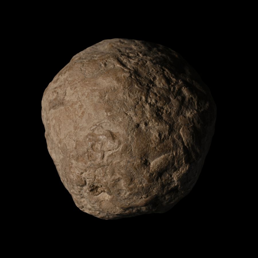 Mesopotamian Clay Bulla with Clay Tokens