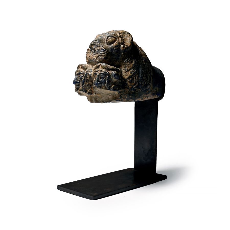 Western Asiatic Lapis Lazuli Throne Fitting with Lion