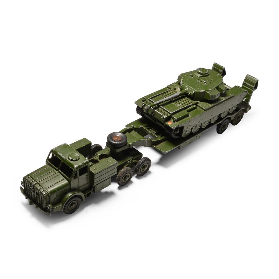 British Army WWII Die Cast Toy Tank and Carrier Vehicle Group