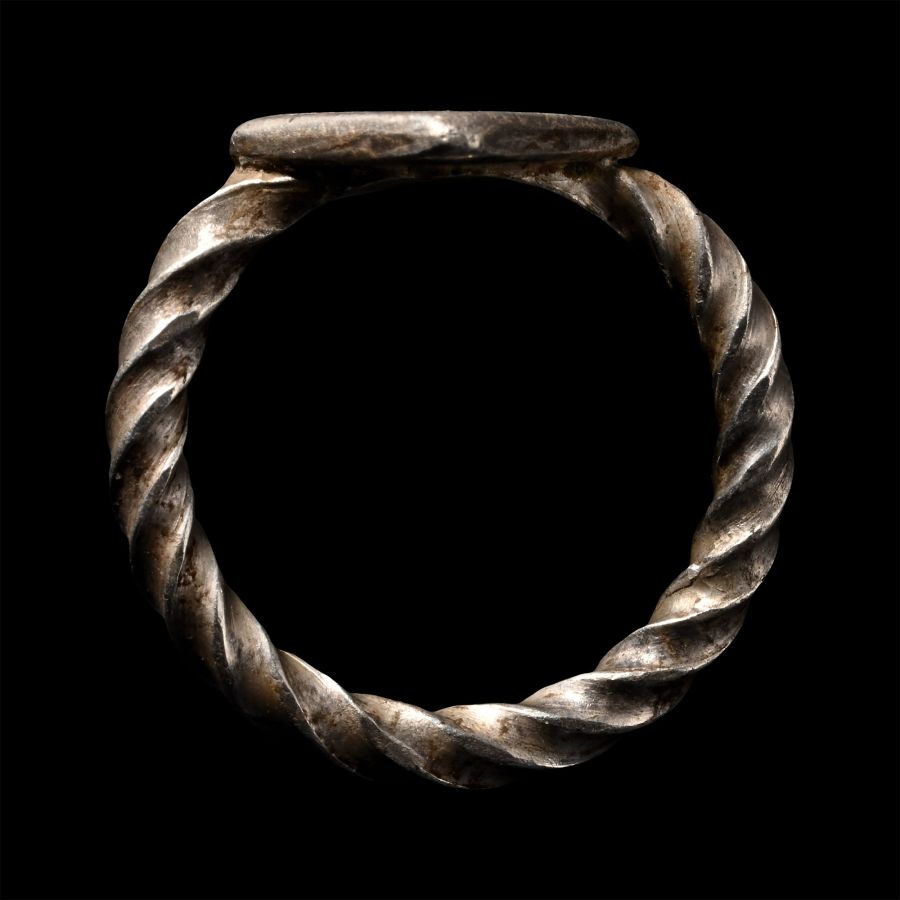 Medieval Silver Ring with Knights Cross