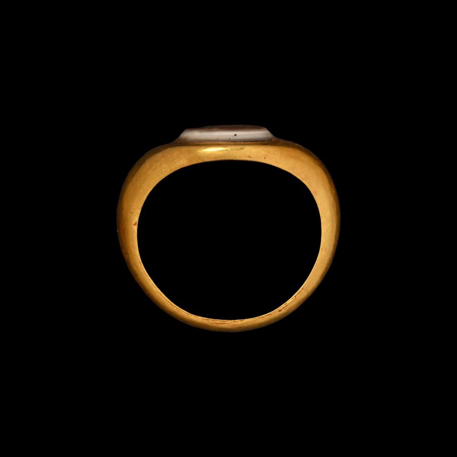 Roman Gold Ring with Intaglio of Cupid