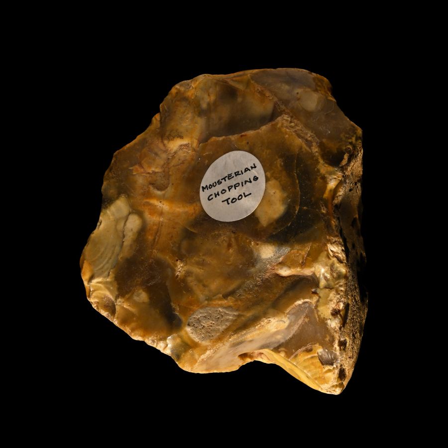 Stone Age Knapped Flint Chopping Tool