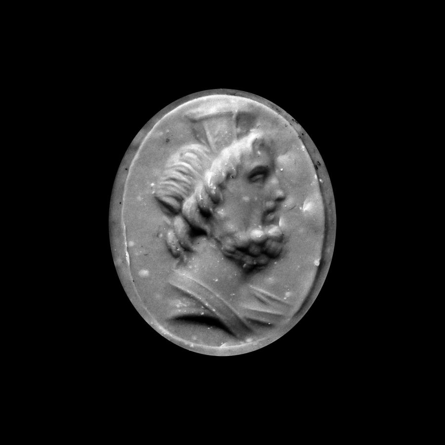 Roman Gold Ring with Bust of the God Serapis