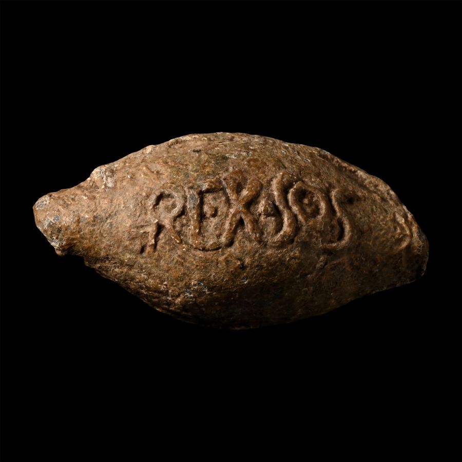 Greek Mauritanian Kingdom Lead Slingshot of King Mastanesosus