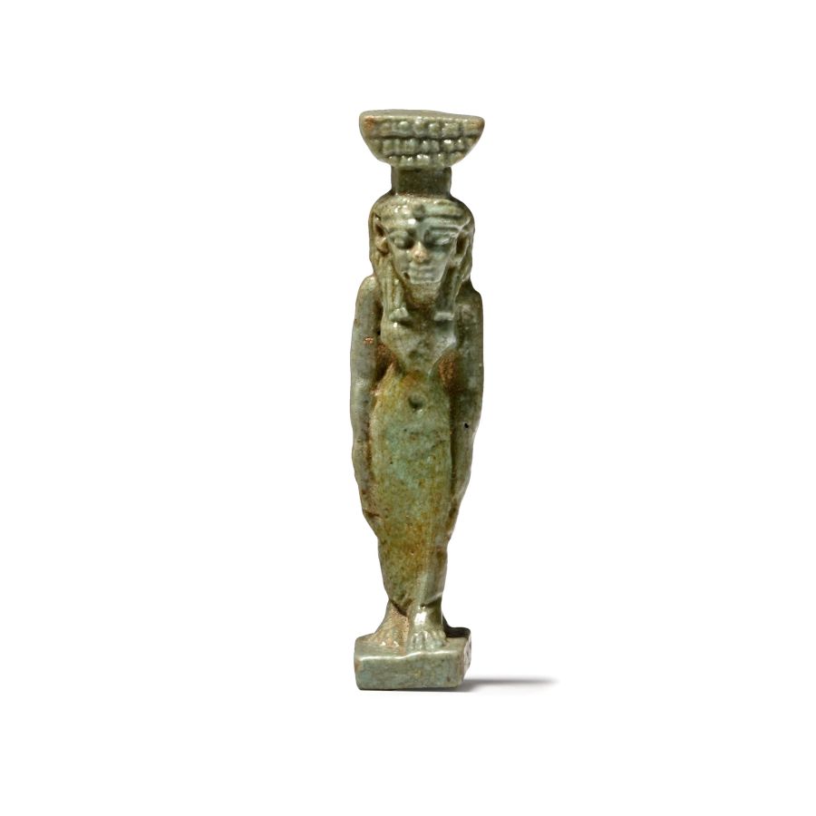 Egyptian Green Glazed Faience Amulet of Nephthys