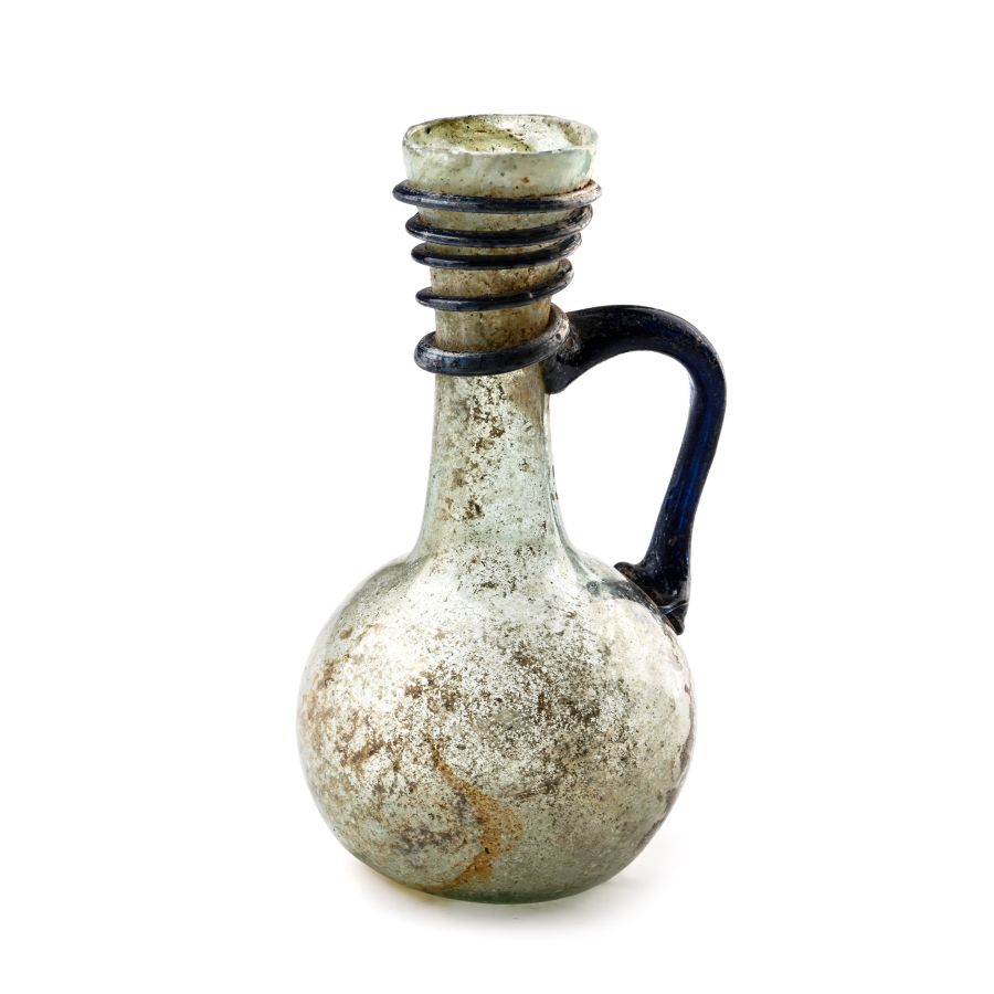 Roman Translucent Glass Jug with Trail