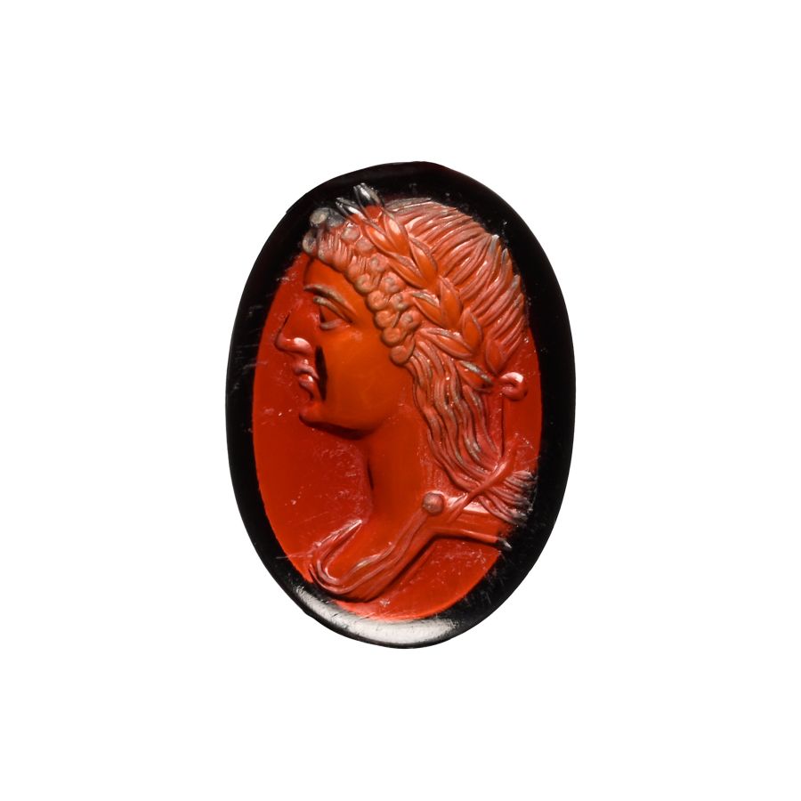 Roman Garnet Gemstone with Apollo