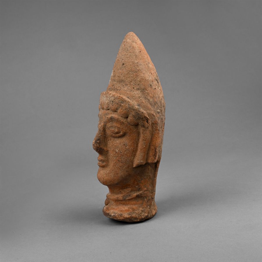 Large Phoenician Terracotta Head of a Man