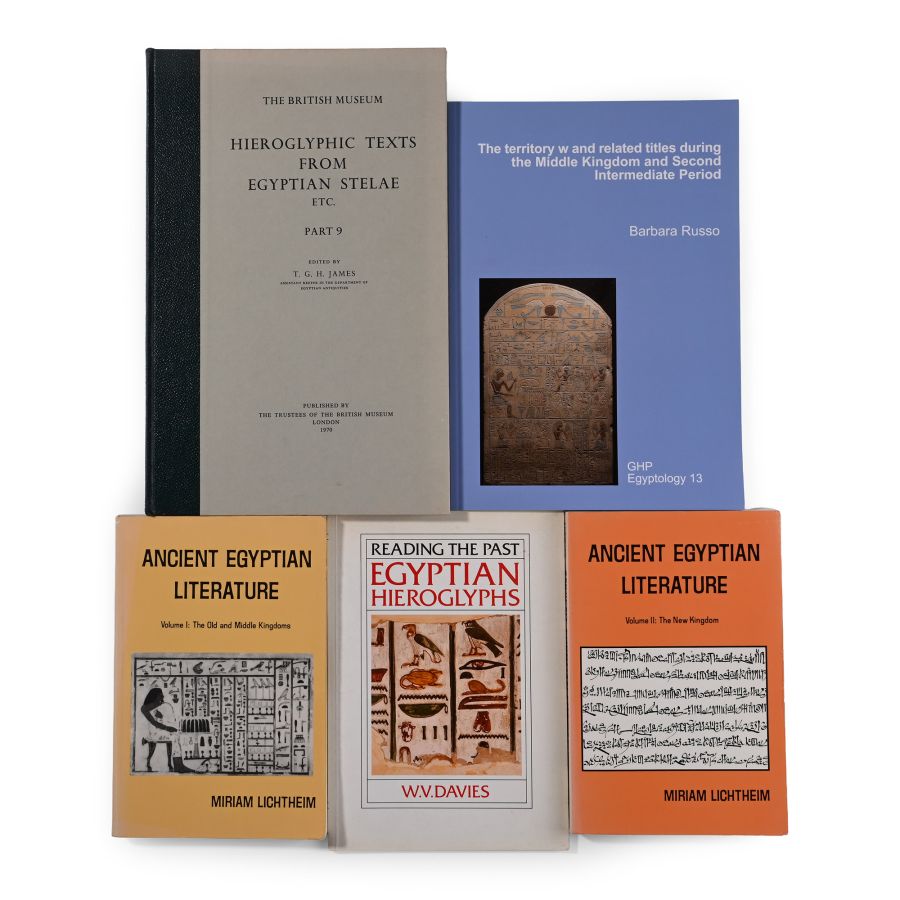Books on Egyptian Hieroglyphs and Texts - 5 Titles