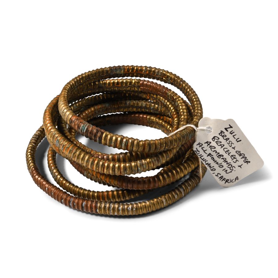 Zulu Brass and Copper Bracelet and Armband Group