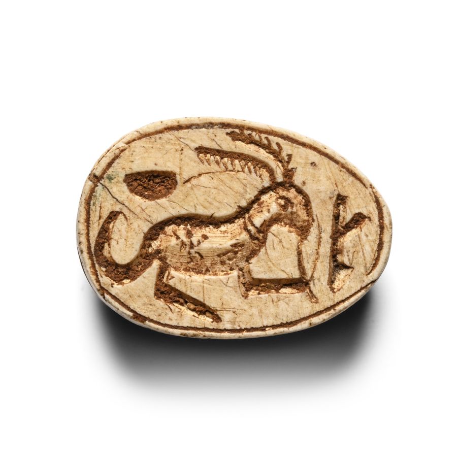 Egyptian Steatite Scarab with Hare
