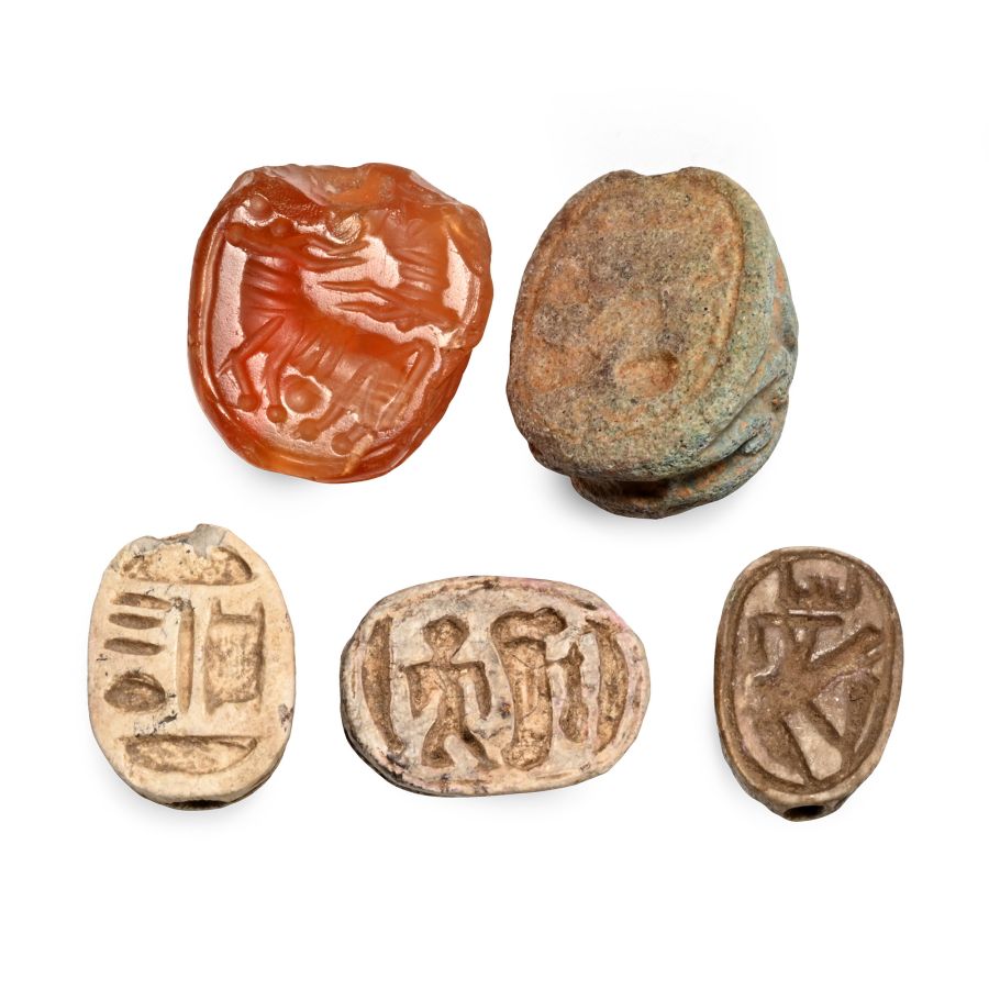 Egyptian Stone Scarab Group