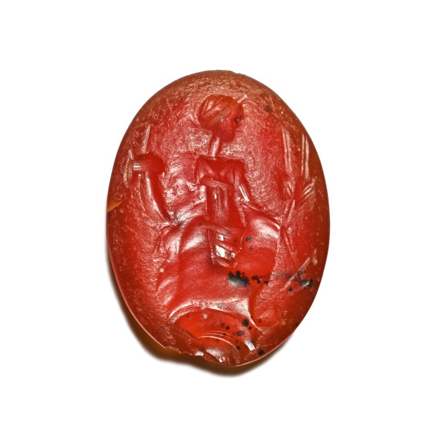 Roman Carnelian Gemstone with Fortuna
