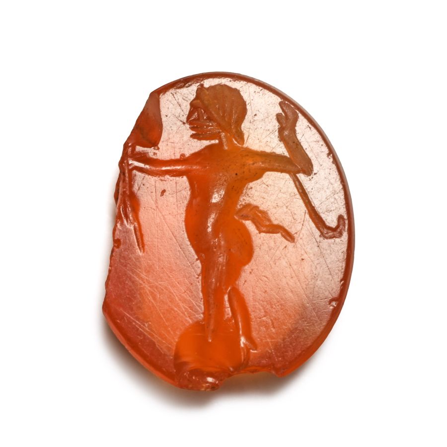 Roman Carnelian Gemstone with Faun