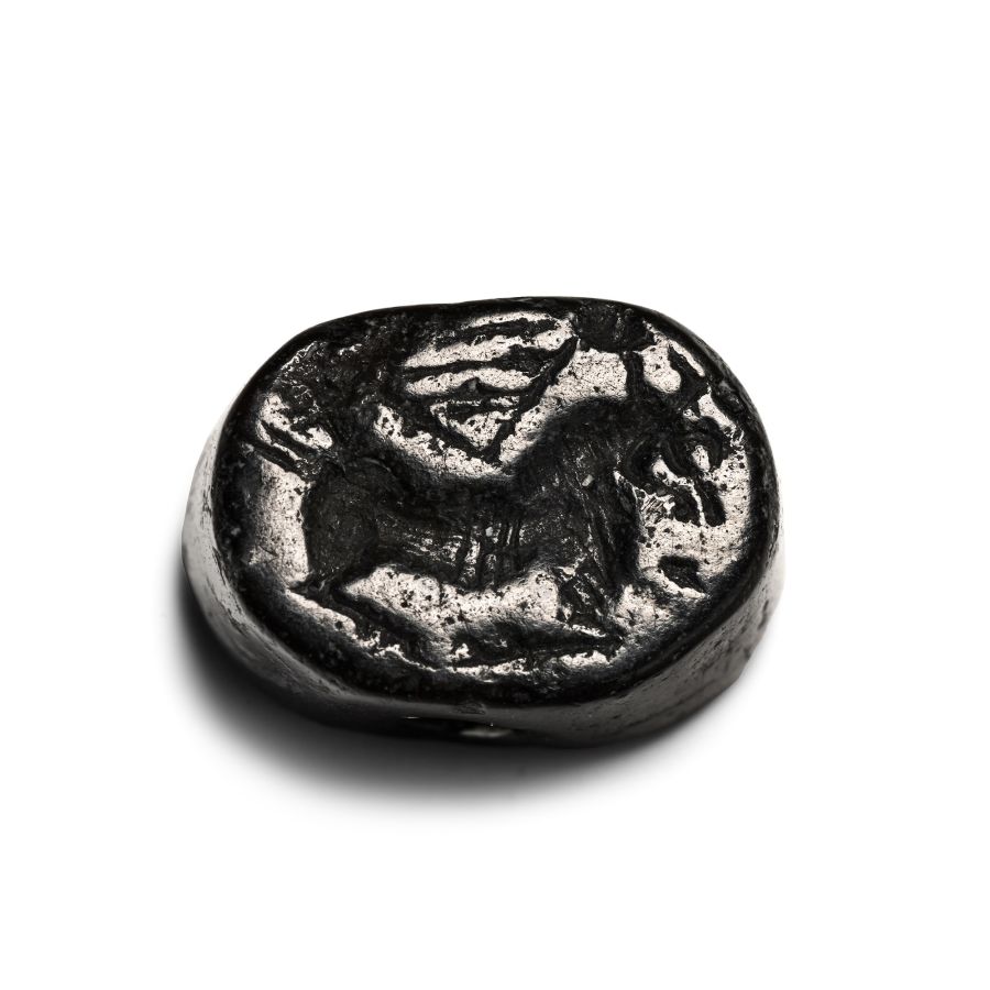 Greek Black Gemstone with Lion